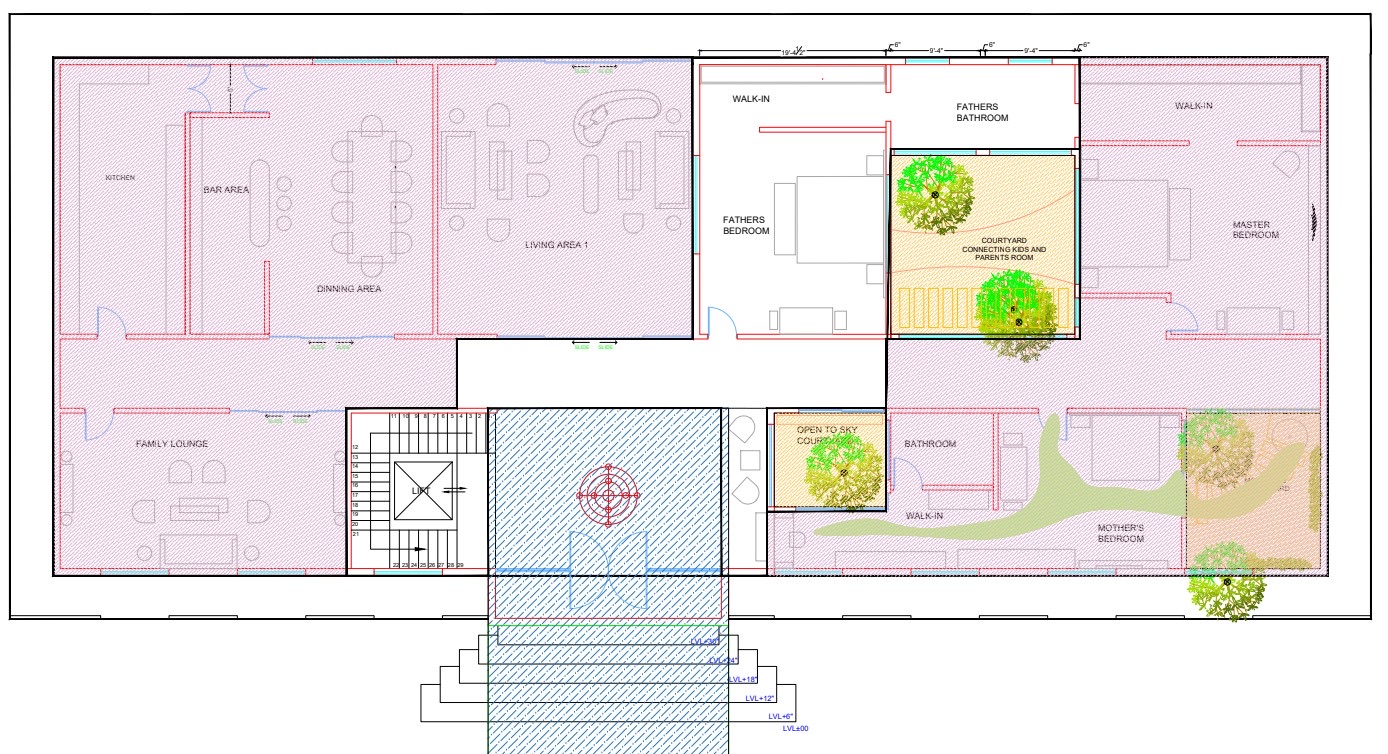 Chhawla Farm — residence floor plan drawing