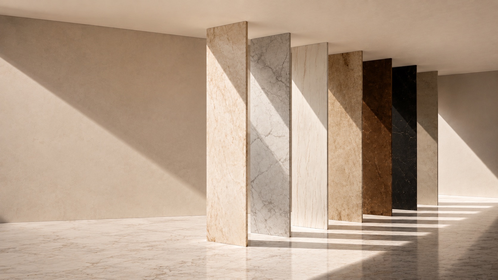 Stone palette — marble panels